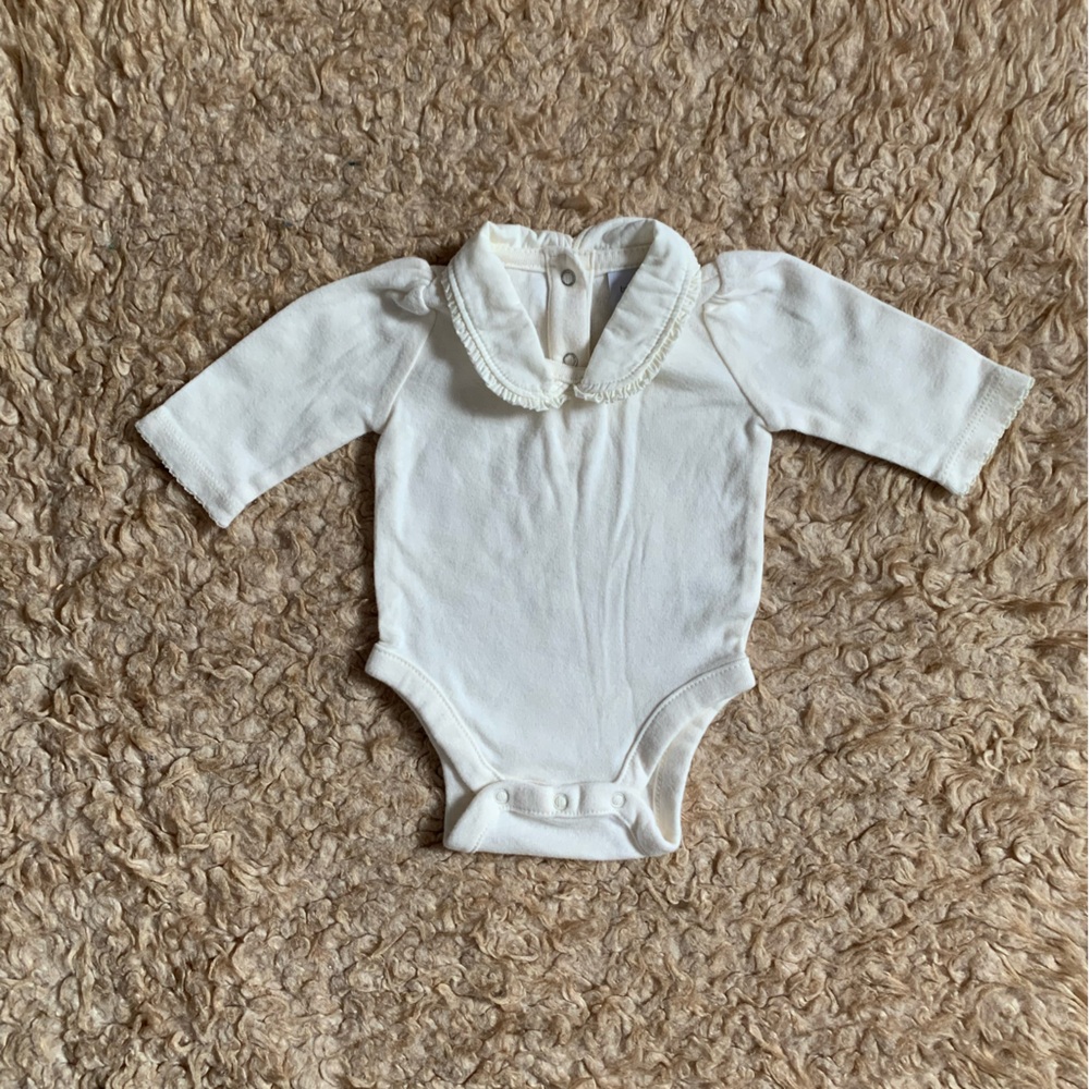 ✨(5 for $20) Baby Gap Newborn Collared Bodysuit